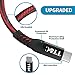 USB C Short Charging Cord USB A to Type C Cable 3A 8inch Silk Braided Fast Charging for Galaxy S8/S9/S10/S20/S21/S22/S23/Note8/Note9/Note10/LG/Pixel/Power Bank-Red 3Pack