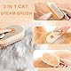 Mr.Twinklelight Steamy Cat Brush, 3-in-1 Katzenbürste mit Dampf Haustierbürste, Self Cleaning Steamy Cat Brush Selbstreinigende Dampfende Katzenbürste Dampfbürste Katze, für Katzen Hunde Massage