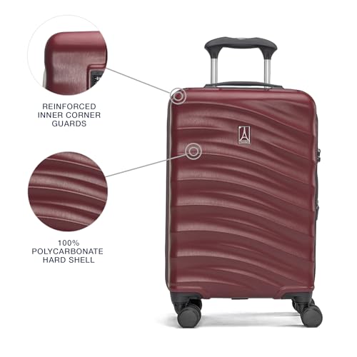Image of Travelpro Maxlite Air V2 Hardside Expandable Carry on Luggage, 8 Spinner Wheels, Lightweight Hard Shell Suitcase, TSA lock, Cabernet, Compact Carry On 19-Inch