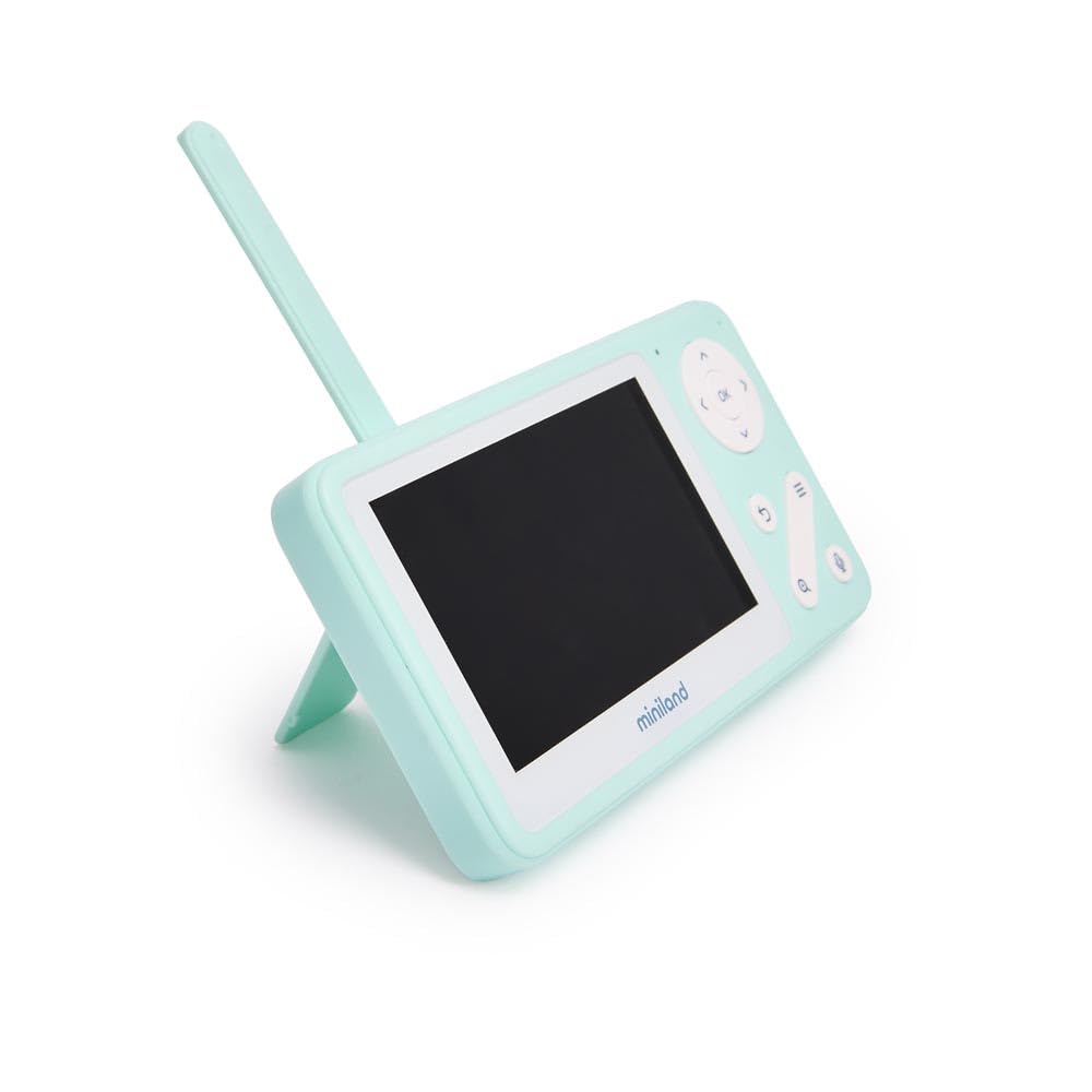 Miniland Digimonitor Anywhere Babyphone Vidéo Dual avec Caméra Motorisée | Écran 4,2” et Application Mobile | Vision Nocturne, Enregistrement SD, Communication Bidirectionnelle