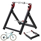 Japard Motorcycle Road Bike Wheel Balancer Stand, Wheel Balancing Stand Foldable, Static Motorcycle Wheel Truing Stand, Portable Bike Tire Rim Wheel Alignment Balancer, Folding Tire Balancer