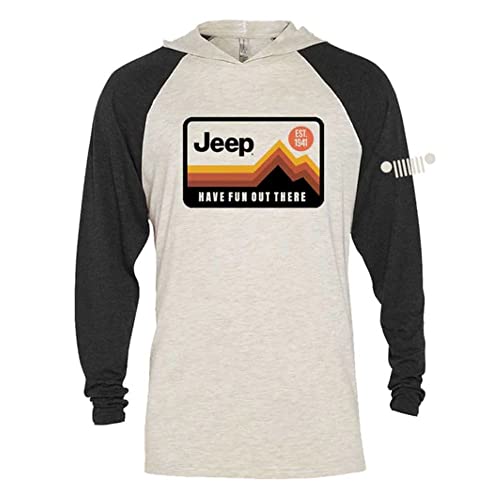 T-shirt Jeep manches longues raglan triblend homme avec logo