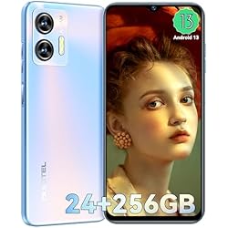 OUKITEL C35 Teléfonos Móviles Libres - 24GB RAM+256GB ROM (1TB Ampliables) Movil, Android 13 Smartphone, 6.56´´ Pantalla HD+, Batería 5150mAh, Cámara 50MP Telefono Movil, 4G Dual SIM, Face ID (Azul)