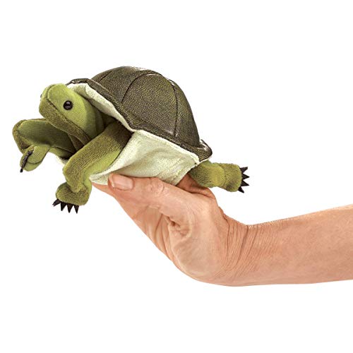 Product Image of the Folkmanis Mini Turtle Finger Puppet, Green, 1 EA