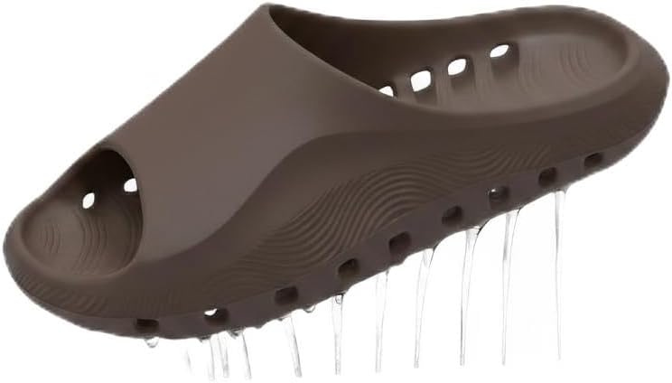 Air-Circulation EVA Slides for Men Women - Quick-Dry Shower Shoes with Drain Holes, Non-Slip Bathroom Slippers for Beach, Pool, Gym & Home (Lightweight, Odor-Resistant, Arch Support)