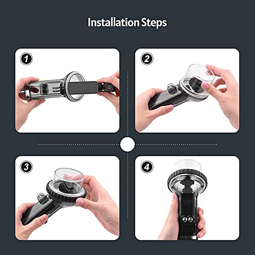 Moochy Câmera esportiva estojo impermeável, caixa de mergulho subaquática 60M com substituição de co