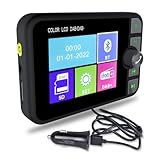 Hikity Digital DAB+ Adapter for Car Radio Android/Wince System, Radio DAB with FM Transmitter+ Bluetooth Handsfree 2.4” LCD Display DAB Adapter Antenna with TF Play/Aux Out