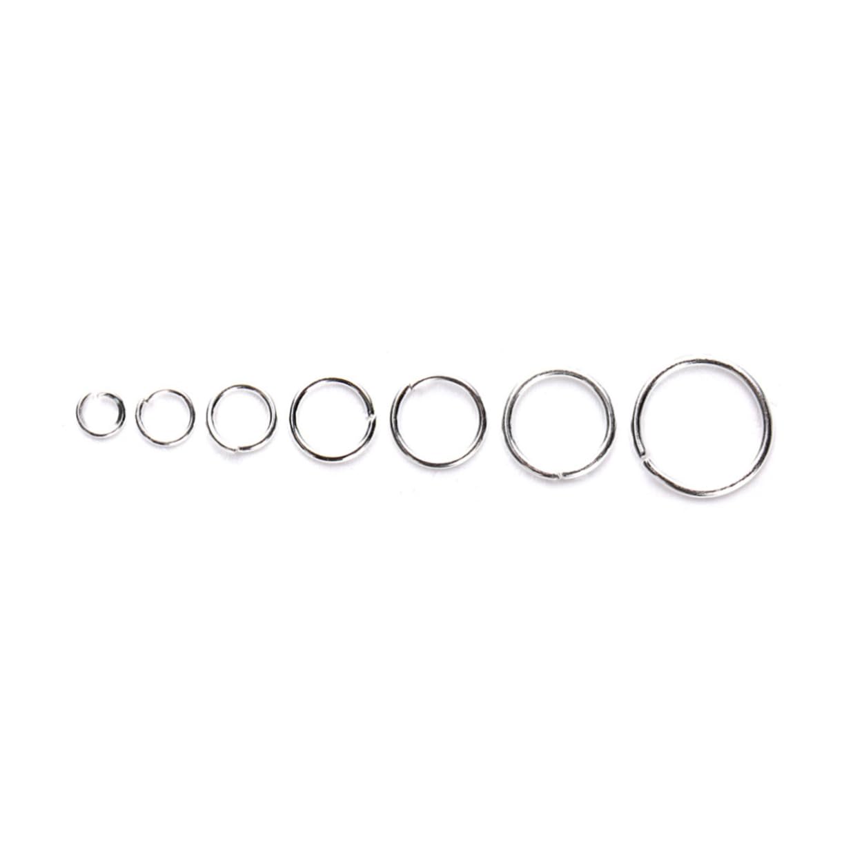 Operitacx 3stücke Schmuckherstellung Silberne Sprungringe Geschlossene Verbindungselemente Für Armbänder Halsketten Und Charms Schmuckzubehör Größenvielfalt