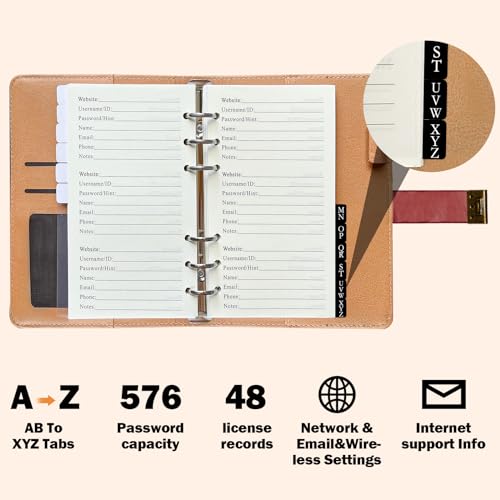 Carnet de notes pour connexion internet et ordinateur BTSFTOGET rouge avec index