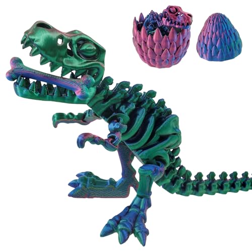 VAVPUP Juego de huevo de dragón y dragón impreso en 3D, juguete realista de dragón 3D, exquisito adorno de dragón impreso en 3D, juguete creativo en 3D para dormitorio, escritorio, decoración de