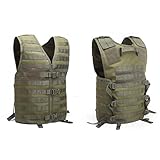 Außen MOLLE Jagdausrüstung Tarnung Weste Echt Simulation Sport im Freien Spiel Trainingsweste,Grün