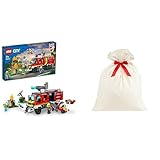 消防指令トラック + クリスマス ラッピング袋 セット KL