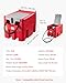VEVOR Portable Diesel & Gasoline Tank, 116 Gallon, 10 GPM Flow Rate, Gasoline Fuel Tank with 12V Electric Transfering Pump, 13.1ft Hose, Auto Fueling Nozzle, Transfer Tank for Easy Transportation, Red