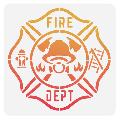 Maltese Cross Fire Department Stencil Template