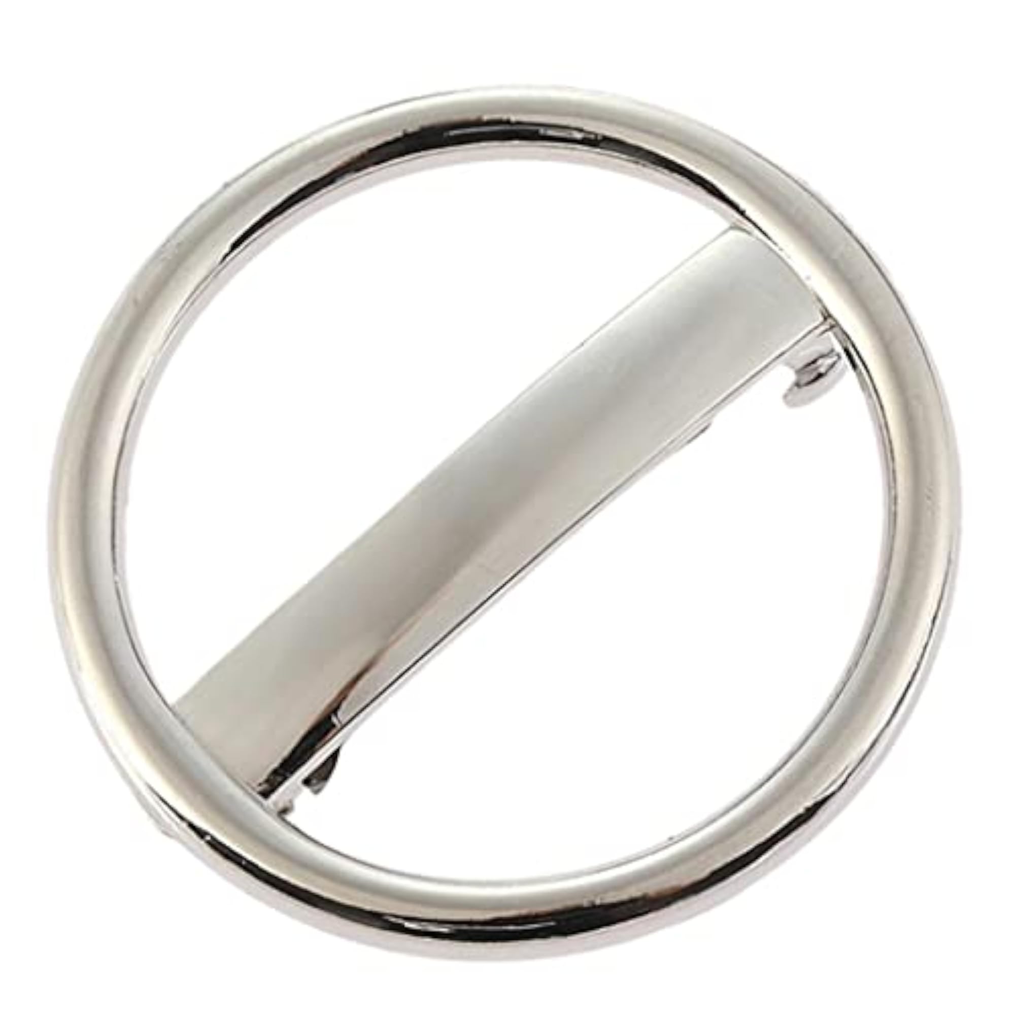 6x Metal Circle Automatic Spring Snap Barrette Set