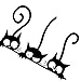 Boger Adhesive Cute Cartoon Cat Wall Stickers Bedroom Livingroom Wall Decals Home Wall DIY Decors