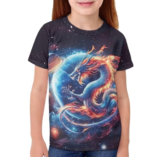 Image of Kids Graphic T-Shirt Boys Girls Novelty Tees Top Short Sleeve Shirts Summer Blouses 3-16