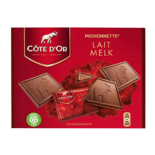 Cote d'Or Mignonnettes Milk, Retail Box 120pcs, Wrapped Individually, Total 1,2kg (42.33 oz)