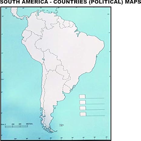 SOUTH AMERICA COUNTRIES (POLITICAL) Practice Maps (Set Of 100 ...