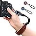 LUROON Cinghia da Polso per Fotocamera Chingia Universale Vera Pelle Regolabile Cinghia a Mano Tracolle per Videocamere, Macchine Fotografiche e Binocoli (Marrone)