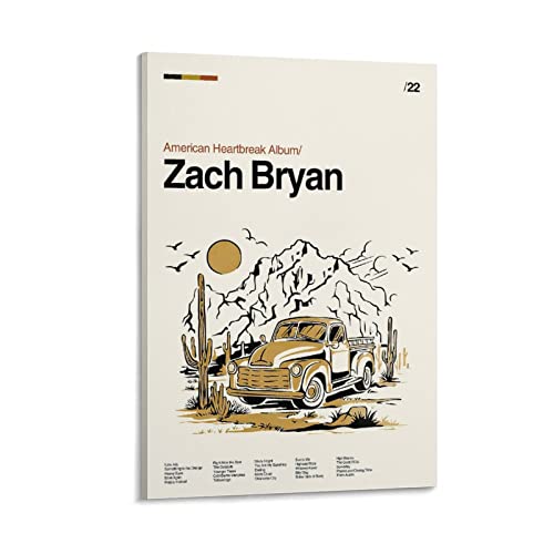 Toile Zach Bryan 60 x 90 cm : sublimez votre chambre à coucher