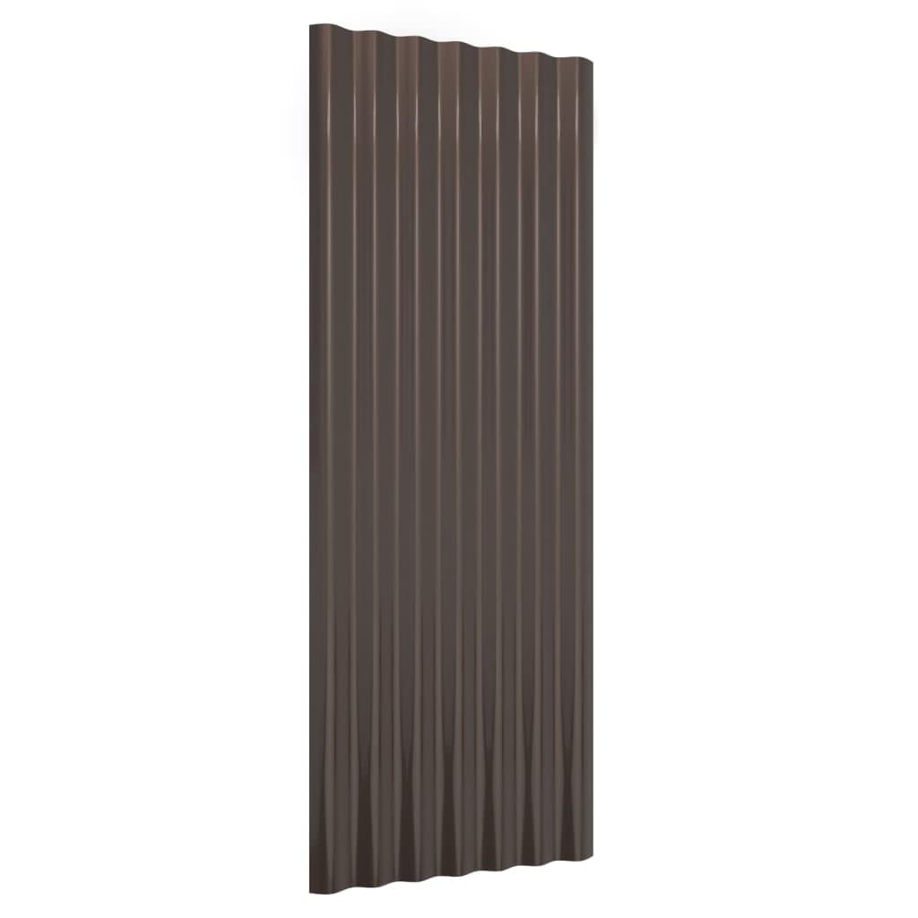 Generico Pannelli Tetto 12pz Acciaio Zincato Marrone 100x36cm,Articoli di ferramenta,Materiali da Costruzione,Materiali per coperture,Coperture e tegole per tetti-319144