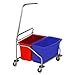 BCRMOPCART1 - Stainless Steel Mop Cart with Buckets - BCR Cleanroom Flat Mop Cart, Berkshire - Case of 1