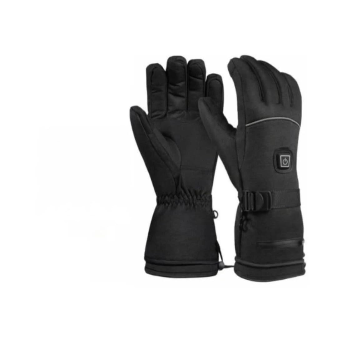 Gants chauffants pour homme et femme - Gants chauffants électriques pour moto, ski, travail en plein air, design antidérapant, compatible avec écran tactile, version améliorée