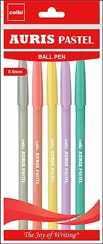 Image of Cello Auris Pastel Blue Ball Pen (5 Pcs)