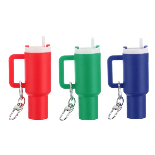 Mini porte-clé en forme de gobelet et étui baume à lèvres pour sac