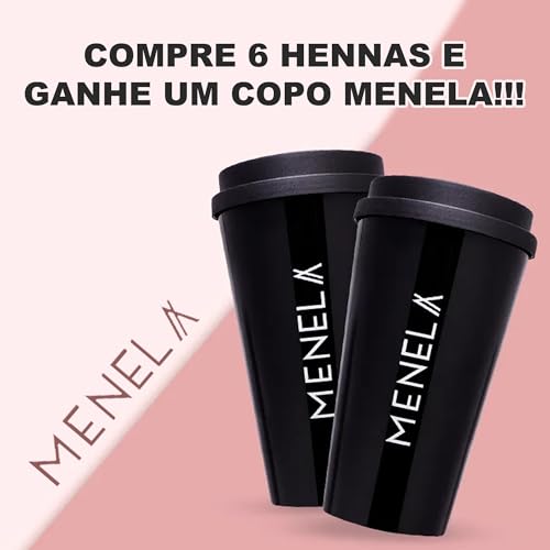 Kit 6 Henna Menela + Copo Menela