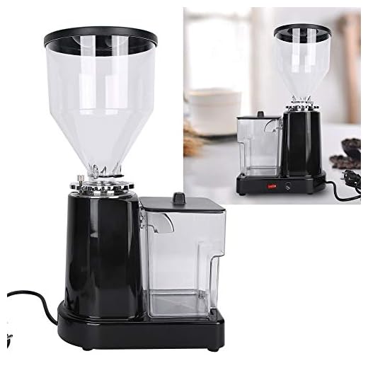 Elektrisk kaffekvarn, ultrafin justerbar kvarn Kaffekvarn Burr kaffekvarn, med kugghjul nivå 19, säkringsdesign, blad i rostfritt stål, 1 kg bönelager, svart