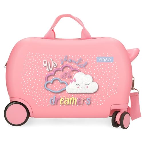 Valise pour enfant Enso Dreamer rose ABS bagage cabine fille rigide