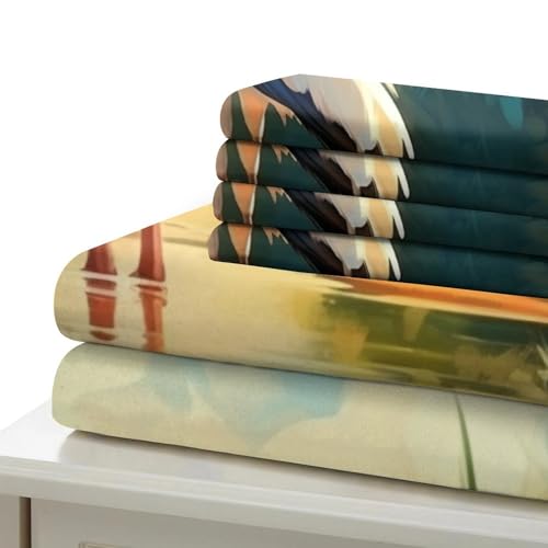 Parure de lit 3 pièces en microfibre fine et fermeture éclair invisible