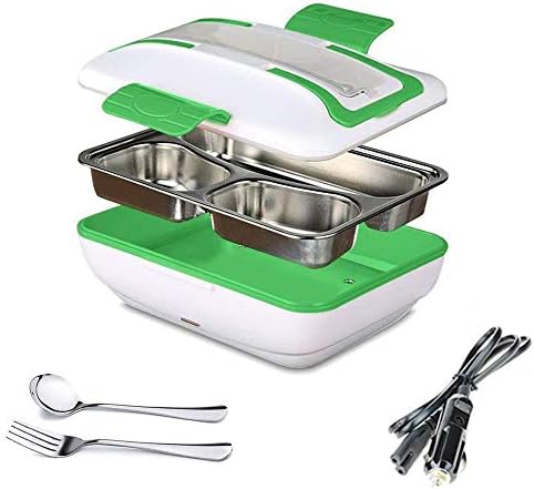 Lunch Box Portable Electric Heating Lunch Warmer Box With Removable Stainless Steel Container Food Heater And A Car Charg