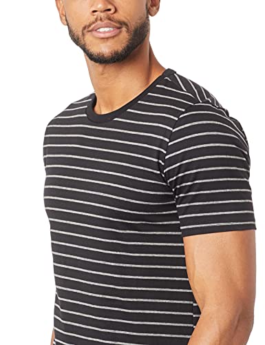 Camiseta Slim Listrada, Malwee, Preto, M, Masculino