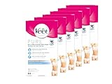 Veet PURE Kaltwachsstreifen – Bikinizone & Achseln (96 Stück ( 6x 16 Stück))