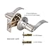 TMC Tustin Door Handle Lever with Traditional Wave Design for Home Bedroom or Bathroom Privacy in Brushed Nickel Finish, TL001-SN-BK-3P