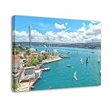 Istanbul Bosphorus Bridg Turkey Posters for Room Canvas Painting Wall Art Poster for Bedroom Living