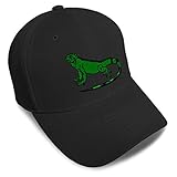 Baseball Cap Animal Wildlife Fish Reptile Lizard Iguana Wild Acrylic Hats for Men & Women Strap Closure Black Design Only