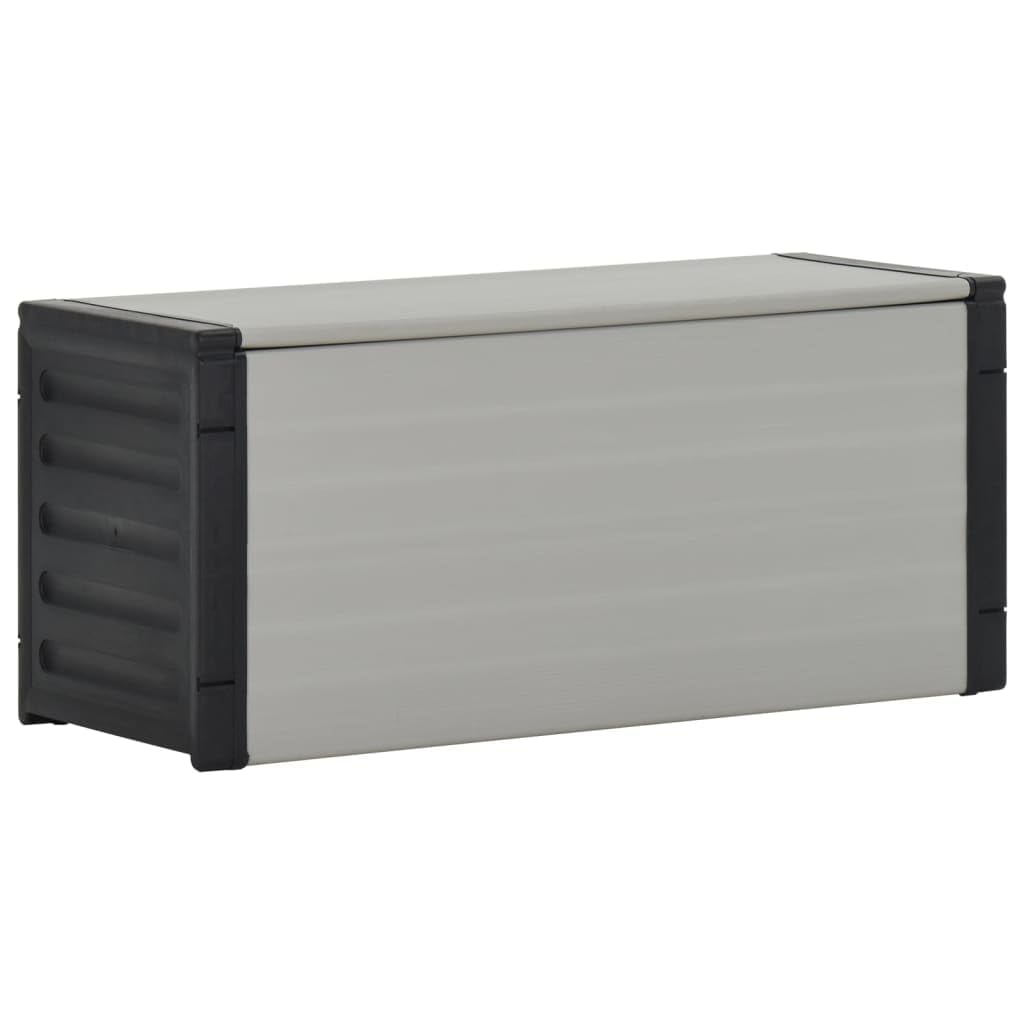 Mülltonnenbox Grau 85 x 34 x 40 cm aus PVC und PP für Recycling Trennung, mit Deckel und geruchsschutz für Küche, Bad, Büro und Garten, leicht zu reinigen und umzusetzen