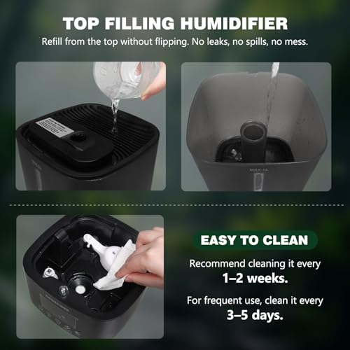 Coospider Reptile Fogger Humidifier, Automatic Humidifiers for Reptiles Tank, Terrarium Humidifiers with Dual Hose Timer Humidity Control, Reptile Mister for Amphibians Herps Vivarium (5L/1.32Gallon) by COOSPIDER - Image 9