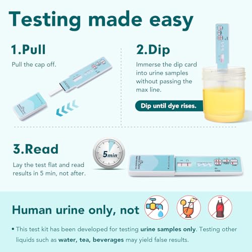 Image of Easy@Home 3 Pack Marijuana Drug Test Kit - Urine THC Test for Home Use