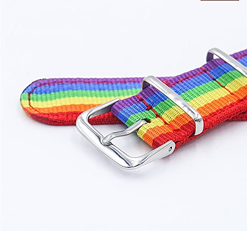Watch Band 18Mm 20Mm 22Mm 24Mm Nato Strap Fabric Nylon Colorful Bracelet Woven Nylon Straps (Size : 22Mm) #TOP2
