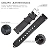 BISONSTRAP Men's Watch Straps, Hand-Stitched LeatherWatch Replacement Bands, Quick Release, 22mm, Black with Silver Buckle #3