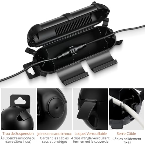 Boîtier étanche extérieur IP54 Kamtop en ABS robuste haute protection - 4