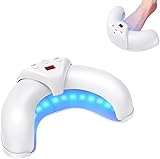 Modo de empleo: Antes de usar la unidad del producto, limpie las manos o los pies, corte la longitud de la uña, inserte el dispositivo y coloque la uña del pie en la ranura para iluminarlo, el tiempo de procesamiento predeterminado es de 99 segundos y coloque su dedo en la ranura de la unidad de lámpara de manicura durante 7 minutos. Por favor, insista en el uso dos veces al día durante 7 minutos.