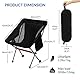 SHALLWE Ultraleichter, tragbarer Campingstuhl, Luftfahrt-Aluminiumrahmen, kompakte Klappstühle, 136 kg Kapazität, mit Breiten Füßen und Aufbewahrungstasche, geeignet für Camping, Grillen, Wandern,