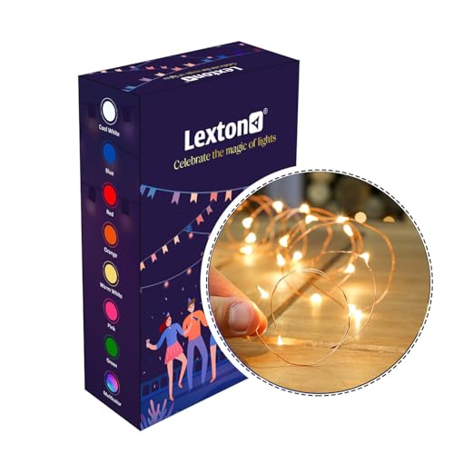 Image of Lexton Decorative USB Copper String Fairy Light | 5 Meter, 50 LED, USB Plug-in | Best for Decoration, Christmas, Diwali (Pack of 1, Warm White)
