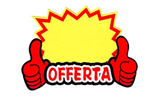 Nitek panneau offert en carton résistant 12 pièces 15 cm x 10,5 cm | Sign, Schild| Idéal pour les magasins de vêtements, les aliments, les quincailleries Cover